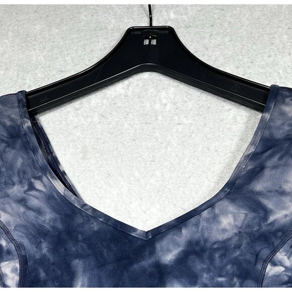 Lululemon Align Tee Size 2 Navy Blue Tie Dye Shirt Short Sleeve $74 NWT Active - Picture 2 of 9